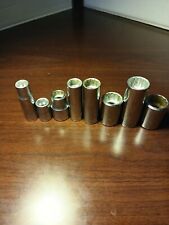 Vintage POWR-KRAFT 3/8  and 1/2 drive 8pc mixed Drive Sockets 84H4805 Metric picture