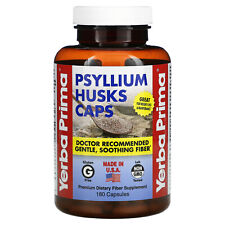 Yerba Prima Psyllium Husks Caps 625 mg 180 Capsules Gluten-Free, GMP Quality picture
