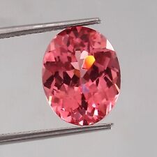 GIE Certified Natural Ceylon Padparadscha Sapphire 12 Ct Oval Cut Loose Gemstone picture