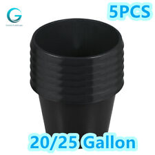 20/25Gallon 5Pcs Black Garden Nursery Plastic Pot Gallon Grow Round Plant Fabric picture