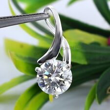 Gorgeous 3.40 Ct Certified White Diamond Pendant in 925 Silver Great Shine VIDEO picture