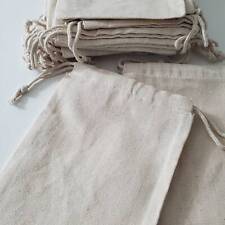 8 x 12 Inches Canvas Cotton Double Drawstring Reusable Premium Quality Bags picture