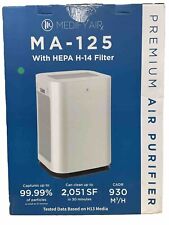 Medify MA-125 Air Purifier with True HEPA H14 Filter | 2,051 Sq Ft, NEW, WHITE picture