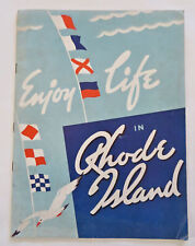 Rhode Island Tourist Brochure Fishing Sailing Beaches 1938 pictorial guide w map picture