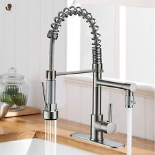 Kitchen Sink Faucet Stainless steel Single Handle Pull Down Sprayer Swivel Mixer picture