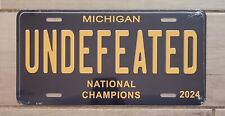 University Of Michigan  UNDEFEATED License Plate 2024 picture