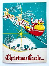 Vintage Christmas Carols Music Song Book MCM Advertising ME Santa Claus Sleigh picture
