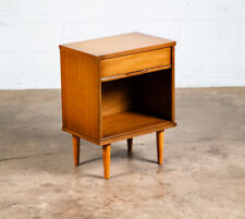 Mid Century Modern Nightstand End Side Table Broyhill Walnut Drawer Vintage Mint picture