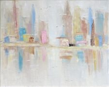Skyline Miami Abstract Painting Cityscape Impasto Original Canvas Art 16 by 20in picture