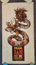 PEARL JAM & X 2011 POSTER * SANTIAGO CHILI ANGRY BLUE picture
