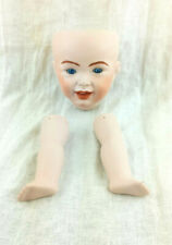 SFBJ 236 Paris Blue Eyes Bisque Doll Head Laughing Double Chin and Legs picture