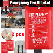 2PCS FIRE BLANKET Fiberglass Hero Emergency Home Retardant Prepared 39''x39'' L picture