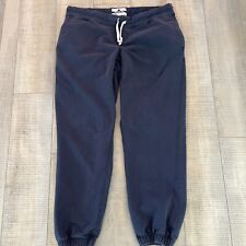 American Giant Jogger Pants Mens Large Blue Tapered Sweatpants Drawstring USA picture