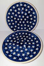 Boleslawiec Polish Pottery Blue Star Salad Plates 7½