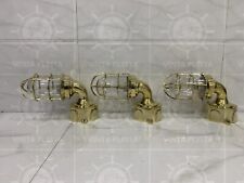 Decorate Your Space with Timeless Elegance Antique Brass Wall Sconce Fixture 3Pc picture