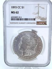RARE___1893-CC NGC MS 62 Morgan Silver Dollar picture