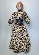 Antique German Dollhouse Doll Bisque Lady All Original 6 1/2” Edwardian Era picture