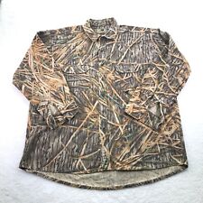 Vintage Mossy Oak Shirt Mens 2XL XXL Chamois Camo Hunting Outdoor USA picture