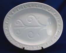 RARE  WEDGWOOD QUEENS WARE WHITE ON WHITE WELL & TREE PLATTER 20.5