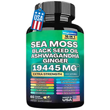 Sea Moss, Black Seed Oil, Ashwagandha, Turmeric, Ginger (16 in 1 Multivitamin) picture