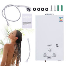 8L 2GPM Tankless Propane Water Boiler LPG Instant Hot Water Heater w/Shower Kit picture