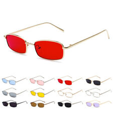 Retro Small Square Sunglasses Men Women Metal Frame Rectangle Sunglasses Eyewear picture