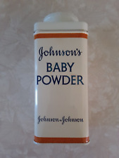 vintage Johnson's baby powder in 9oz tin weighs 6.7oz with tin picture