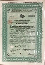 1928 German  8 % BOND Goldpfandbrief 1000 Goldmark #15266 picture