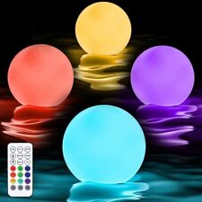 4pc Floating Pool Lights IP68 Waterproof LED Orb Glowing Ball Light Night Lamp picture