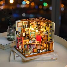 Robotime DIY Dollhouse Miniatures Wooden House 1:24 Tom's Book Room for Gifts picture
