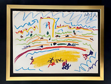 PABLO PICASSO + ORIGINAL 1961 TOROS Y TOREROS PRINT FRAMED WITH COA + LIST $1195 picture
