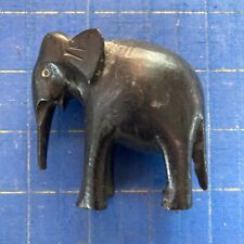 Black ebony wood vintage Art Deco antique small elephant ornament figurine B6 picture