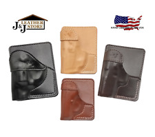 J&J RUGER LCP MAX 380 FORMED WALLET STYLE PREMIUM LEATHER POCKET HOLSTER picture