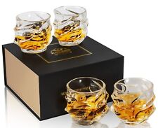 KANARS Whiskey Glasses Set of 4 Cocktail Tumbler 11 Oz Crystal Whisky Glass picture