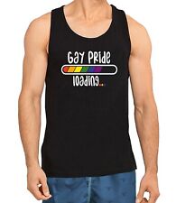 Mens Rainbow Gay Pride Loading F182 Black Tank Top T-Shirt Lesbian LGBT Equality picture