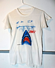 REAL VINTAGE RARE 1975 JAWS MOVIE T-SHIRT Very Small & Sheer Jawesome :D picture