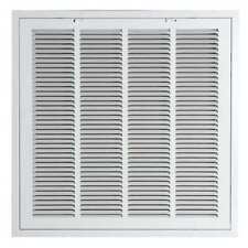 Zoro Select 4Mjt8 Filtered Return Air Grille, 24 X 24, White, Steel picture