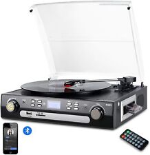 Bluetooth Record Player with Stereo Speakers Turntable for Vinyl to MP3 picture