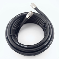 ALPHA - 50ft RG8u Coax Cable with AMPHENOL PL259s attached picture