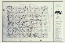 1936 Map of Uinta County Wyoming Oil & Gas Well Locations picture