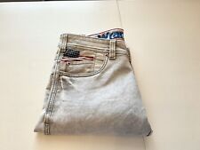 Wrangler RARE Special 1947 American Flag Jeans Silver Distressed Size 32 X 27 picture