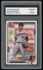 GRAYSON RODRIGUEZ 2021 BOWMAN DRAFT Topps 1ST GRADED 10 ROOKIE CARD RC ORIOLES picture