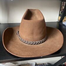 Vintage Men’s STETSON 5X Brown Chocolate Western Cowboy Hat Size 7 3/8 picture