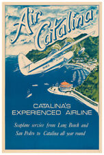 Air Catalina - 1973 - Vintage Airline Travel Poster picture