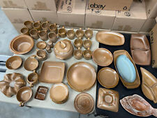 Frankoma Pottery Set ~ Cups Bowls Salt Pepper Shaker Ashtray Vintage 53 Pieces picture