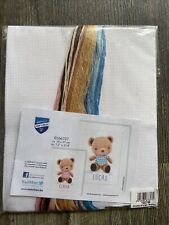 Vervaco Cross Stitch Kit Baby Bear Boy Or Girl Name New 7.2 x 10.8 inches picture