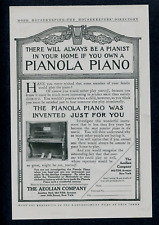 1908 Aeolian Pianola Piano Ad Print -There will always Be a Pianist in Your Home picture