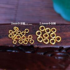 1pcs 999 Pure 24k Yellow Gold Pendant 3D Polish Small DIY Loose Spacer Bead  picture
