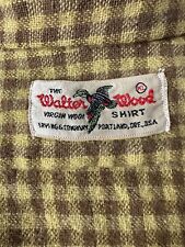 vintage walter wood irving company wool shirt 40s 50s chest 46” Plaid picture