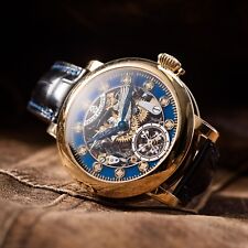 Unique Remarkable Watch Men Gold Customized Skeletonized Engraved Handicraft picture